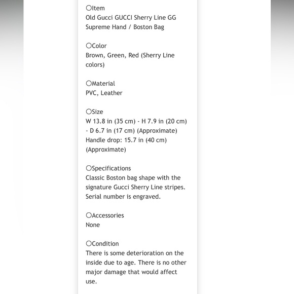 Gucci Beige and Brown Duffel Bag with Red and Green Stripe - Picture 10 of 10